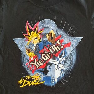Vintage 90s Yu-Gi-Oh Graphic Long Sleeve T-Shirt Youth Small 1996 Kazuki